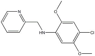 4-chloro-2,5-dimethoxy-N-(pyridin-2-ylmethyl)aniline 化学構造式