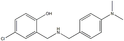 4-chloro-2-[({[4-(dimethylamino)phenyl]methyl}amino)methyl]phenol,,结构式