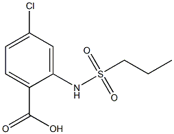 4-chloro-2-[(propylsulfonyl)amino]benzoic acid,,结构式