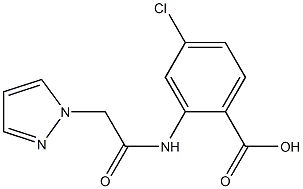 4-chloro-2-[2-(1H-pyrazol-1-yl)acetamido]benzoic acid