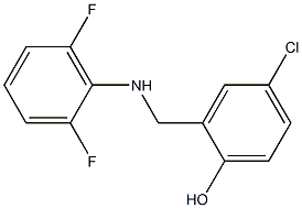 4-chloro-2-{[(2,6-difluorophenyl)amino]methyl}phenol,,结构式