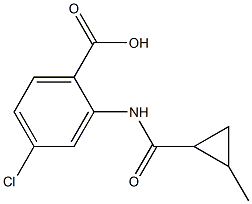 4-chloro-2-{[(2-methylcyclopropyl)carbonyl]amino}benzoic acid,,结构式