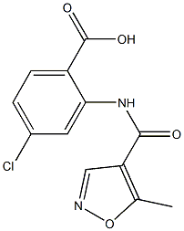 4-chloro-2-{[(5-methylisoxazol-4-yl)carbonyl]amino}benzoic acid,,结构式