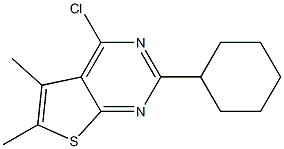 4-chloro-2-cyclohexyl-5,6-dimethylthieno[2,3-d]pyrimidine Structure