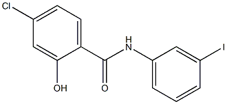4-chloro-2-hydroxy-N-(3-iodophenyl)benzamide,,结构式