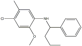 4-chloro-2-methoxy-5-methyl-N-(1-phenylbutyl)aniline