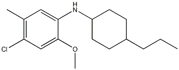 4-chloro-2-methoxy-5-methyl-N-(4-propylcyclohexyl)aniline,,结构式