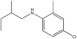 4-chloro-2-methyl-N-(2-methylbutyl)aniline,,结构式