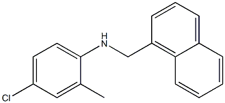 4-chloro-2-methyl-N-(naphthalen-1-ylmethyl)aniline,,结构式