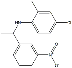 4-chloro-2-methyl-N-[1-(3-nitrophenyl)ethyl]aniline,,结构式