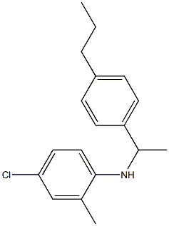 4-chloro-2-methyl-N-[1-(4-propylphenyl)ethyl]aniline Struktur