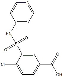 4-chloro-3-(pyridin-4-ylsulfamoyl)benzoic acid,,结构式