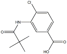 4-chloro-3-[(2,2-dimethylpropanoyl)amino]benzoic acid,,结构式
