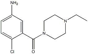 4-chloro-3-[(4-ethylpiperazin-1-yl)carbonyl]aniline,,结构式