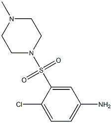 4-chloro-3-[(4-methylpiperazine-1-)sulfonyl]aniline 结构式