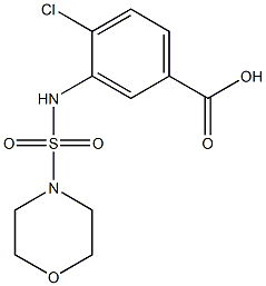 4-chloro-3-[(morpholine-4-sulfonyl)amino]benzoic acid Struktur