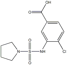 4-chloro-3-[(pyrrolidine-1-sulfonyl)amino]benzoic acid,,结构式