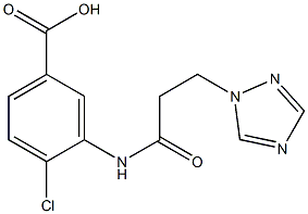 4-chloro-3-[3-(1H-1,2,4-triazol-1-yl)propanamido]benzoic acid,,结构式