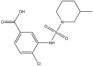  4-chloro-3-{[(3-methylpiperidine-1-)sulfonyl]amino}benzoic acid