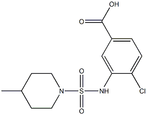 4-chloro-3-{[(4-methylpiperidine-1-)sulfonyl]amino}benzoic acid