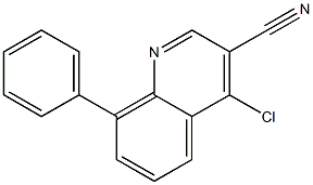 4-chloro-8-phenylquinoline-3-carbonitrile Struktur