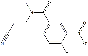4-chloro-N-(2-cyanoethyl)-N-methyl-3-nitrobenzamide,,结构式