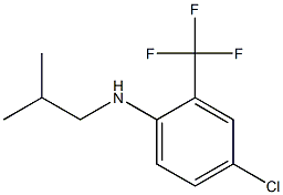4-chloro-N-(2-methylpropyl)-2-(trifluoromethyl)aniline 结构式