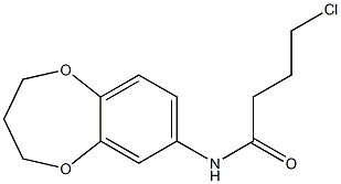 4-chloro-N-(3,4-dihydro-2H-1,5-benzodioxepin-7-yl)butanamide Struktur
