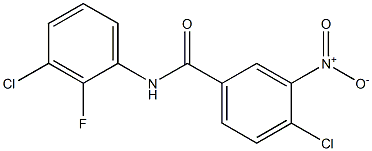 4-chloro-N-(3-chloro-2-fluorophenyl)-3-nitrobenzamide Struktur