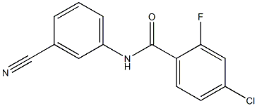 4-chloro-N-(3-cyanophenyl)-2-fluorobenzamide 结构式