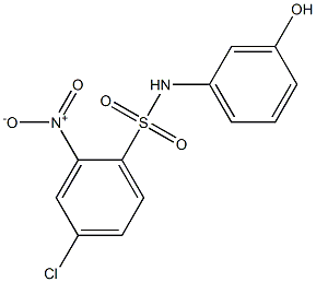 4-chloro-N-(3-hydroxyphenyl)-2-nitrobenzene-1-sulfonamide,,结构式