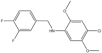 4-chloro-N-[(3,4-difluorophenyl)methyl]-2,5-dimethoxyaniline Struktur