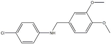 4-chloro-N-[(3,4-dimethoxyphenyl)methyl]aniline,,结构式