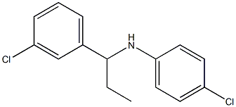4-chloro-N-[1-(3-chlorophenyl)propyl]aniline Structure