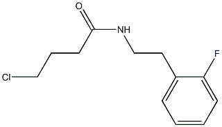 4-chloro-N-[2-(2-fluorophenyl)ethyl]butanamide 结构式