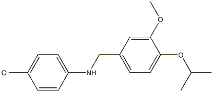 4-chloro-N-{[3-methoxy-4-(propan-2-yloxy)phenyl]methyl}aniline 结构式