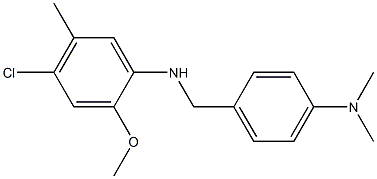 4-chloro-N-{[4-(dimethylamino)phenyl]methyl}-2-methoxy-5-methylaniline,,结构式