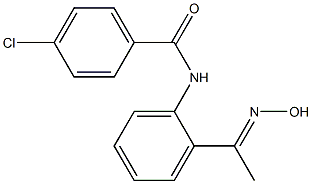4-chloro-N-{2-[1-(hydroxyimino)ethyl]phenyl}benzamide Struktur