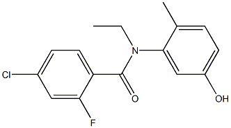 4-chloro-N-ethyl-2-fluoro-N-(5-hydroxy-2-methylphenyl)benzamide