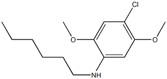 4-chloro-N-hexyl-2,5-dimethoxyaniline 结构式