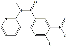 4-chloro-N-methyl-3-nitro-N-(pyridin-2-yl)benzamide,,结构式