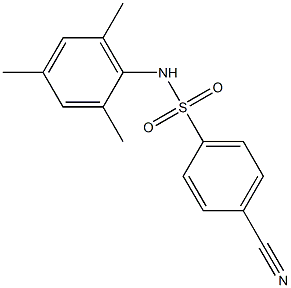 4-cyano-N-(2,4,6-trimethylphenyl)benzene-1-sulfonamide Struktur