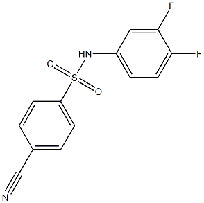 4-cyano-N-(3,4-difluorophenyl)benzenesulfonamide,,结构式