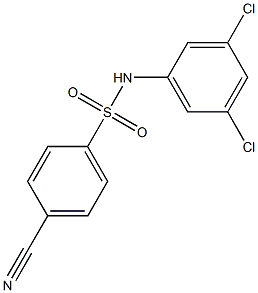 4-cyano-N-(3,5-dichlorophenyl)benzene-1-sulfonamide Struktur