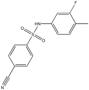4-cyano-N-(3-fluoro-4-methylphenyl)benzenesulfonamide 结构式