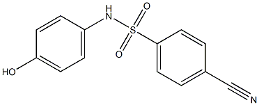 4-cyano-N-(4-hydroxyphenyl)benzene-1-sulfonamide 结构式