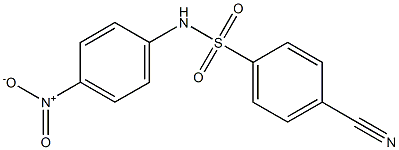 4-cyano-N-(4-nitrophenyl)benzene-1-sulfonamide Struktur
