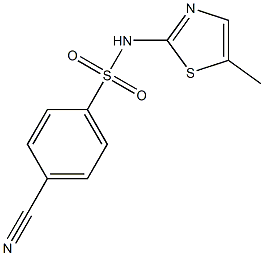 4-cyano-N-(5-methyl-1,3-thiazol-2-yl)benzenesulfonamide,,结构式