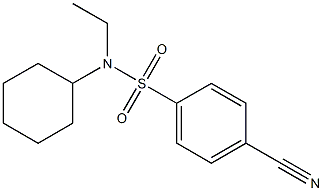 4-cyano-N-cyclohexyl-N-ethylbenzenesulfonamide 化学構造式