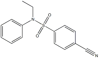 4-cyano-N-ethyl-N-phenylbenzenesulfonamide,,结构式